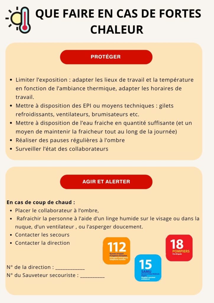 Employeur : que faire en cas de forte chaleur au travail